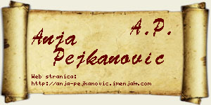 Anja Pejkanović vizit kartica